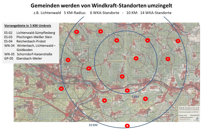 Karte Vorranggebiete